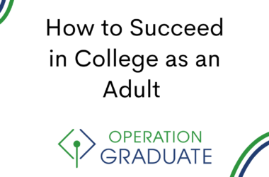 how to succeed in college as an adult